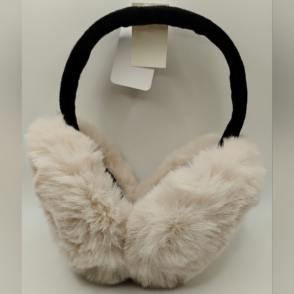 Other - Faux Fur Earmuffs in Cream and Black BNWT